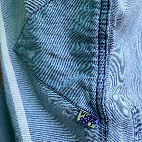 Freecity woman’s top Denim shirt size Small S - Picture 5 of 16